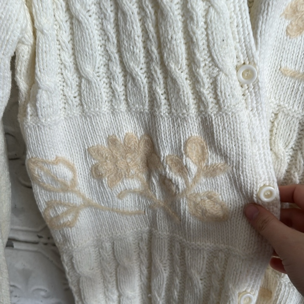 Vintage grandma oversized  floral cardigan - Picture 4 of 5